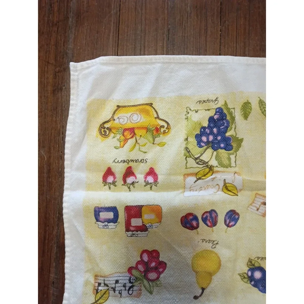 Vintage 1950s Startex Country Fruit Tea Towel